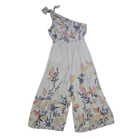Free People Pants - Free People Island Time Asymmetrical One Piece Floral‎ Jumpsuit Size Small Wide